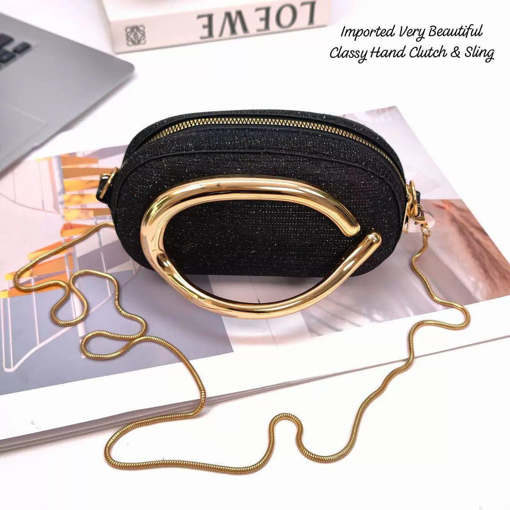IMPORTED HAND CLUTCH WITH SLING BAG