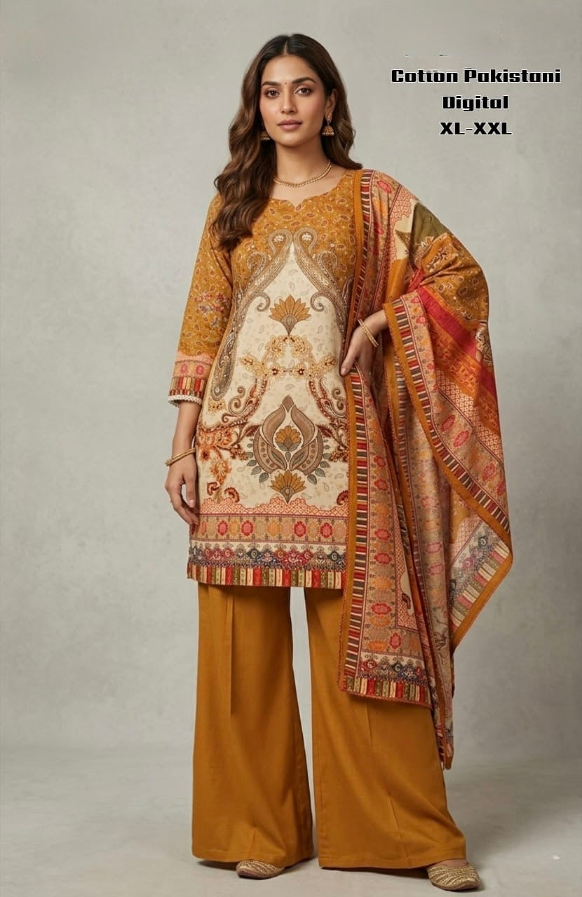 Premium Pure Cotton Pakistani Print Suit Set !