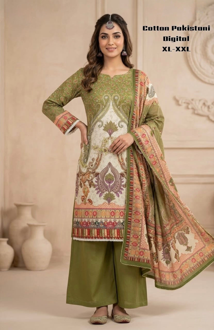 Premium Pure Cotton Pakistani Print Suit Set !