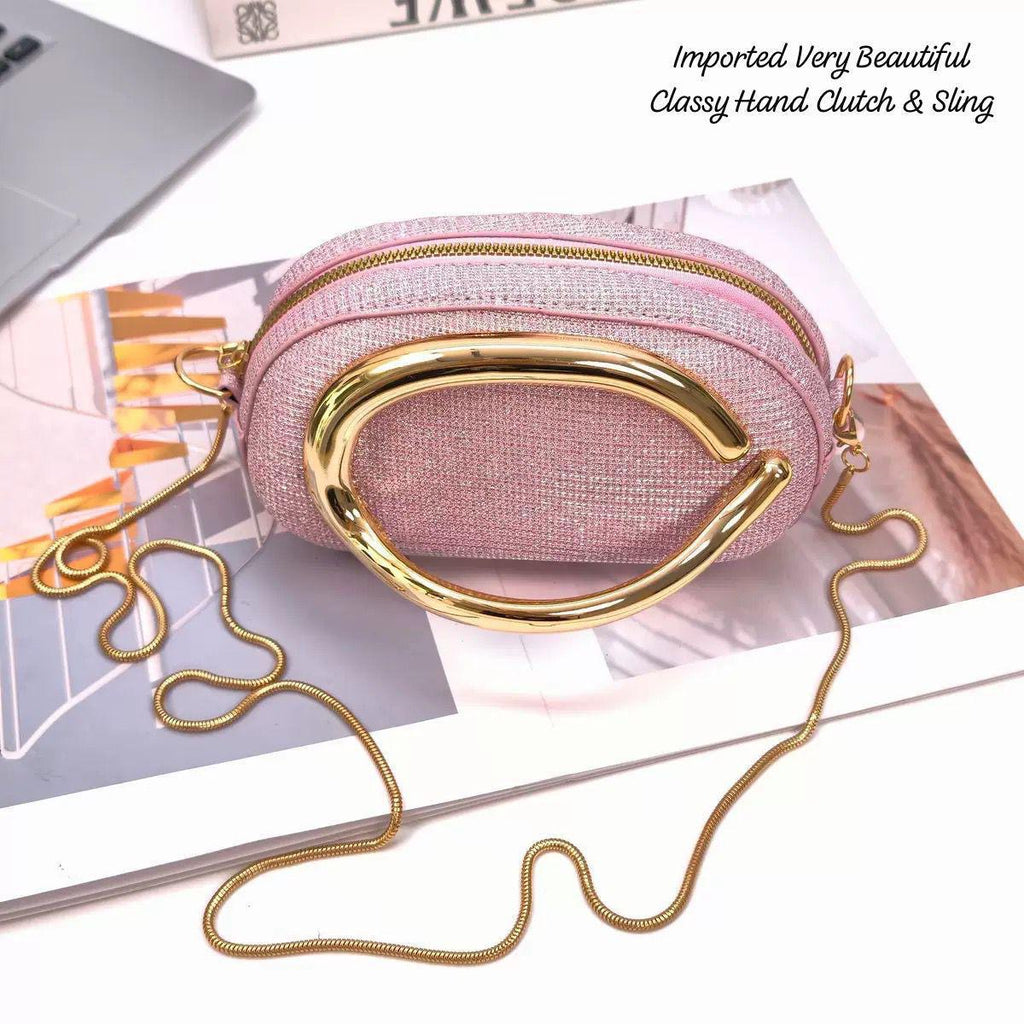 IMPORTED HAND CLUTCH WITH SLING BAG