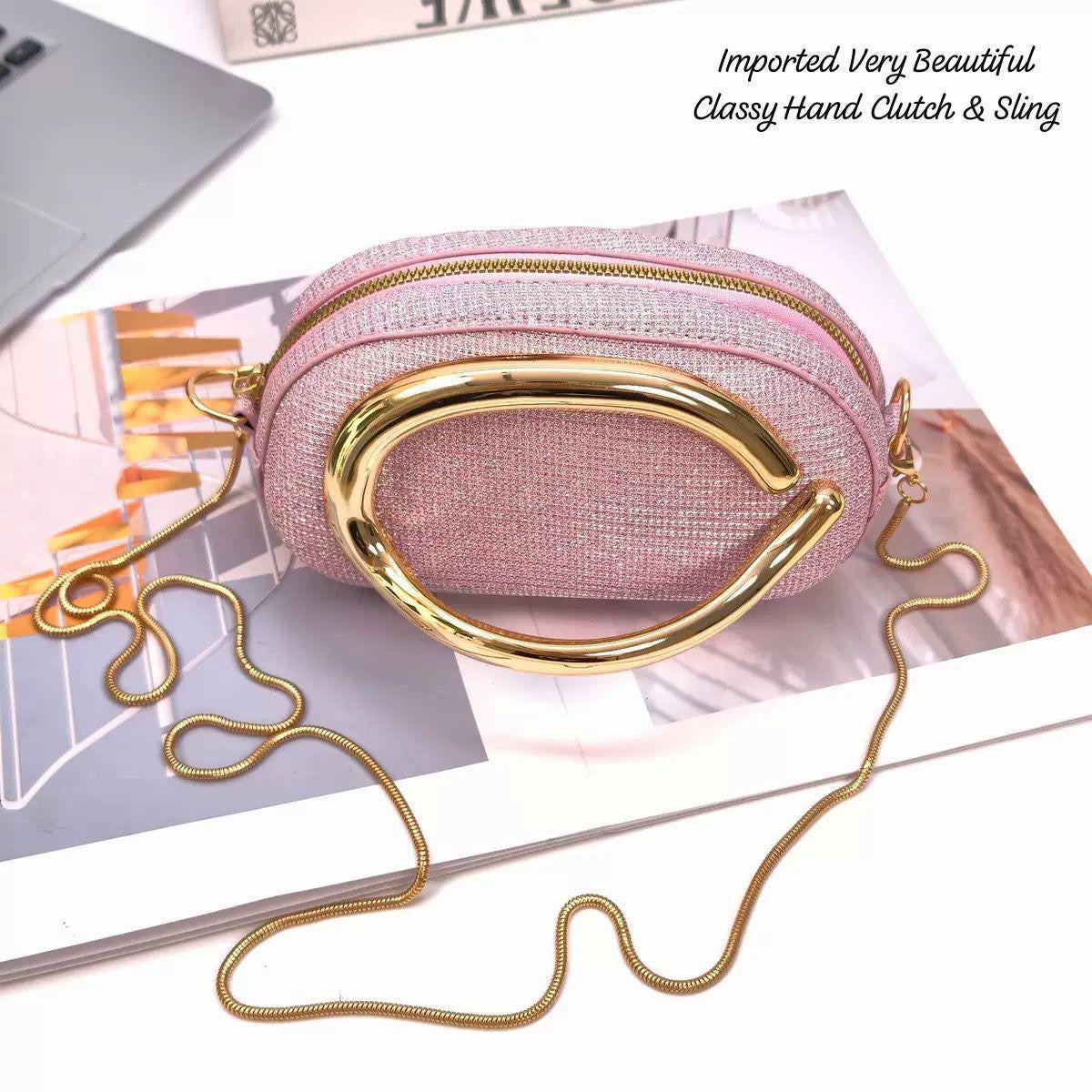 IMPORTED HAND CLUTCH WITH SLING BAG