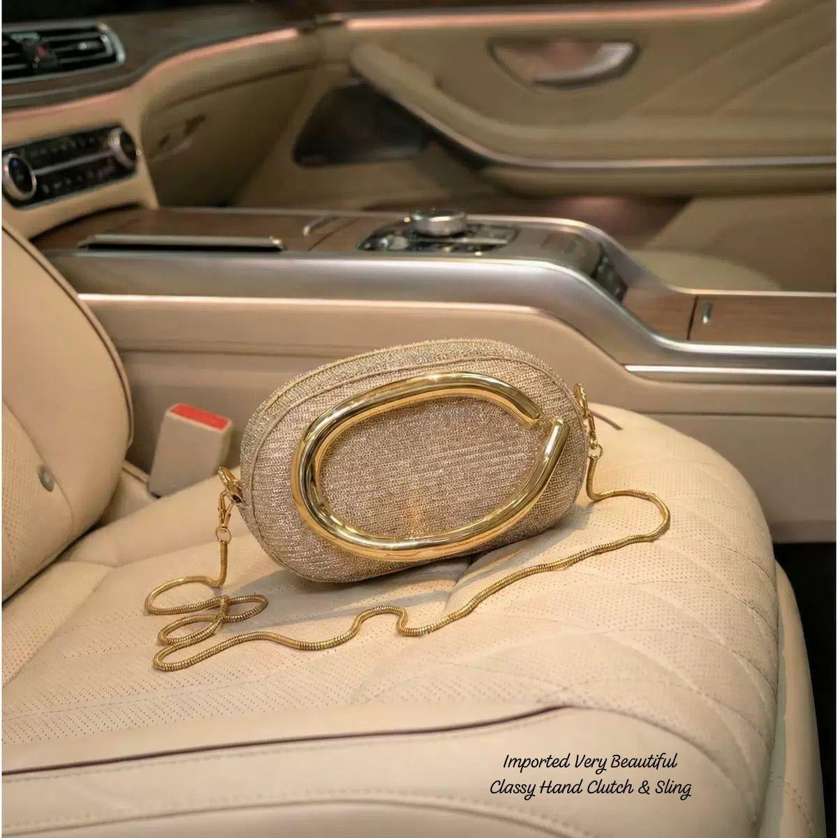 IMPORTED HAND CLUTCH WITH SLING BAG