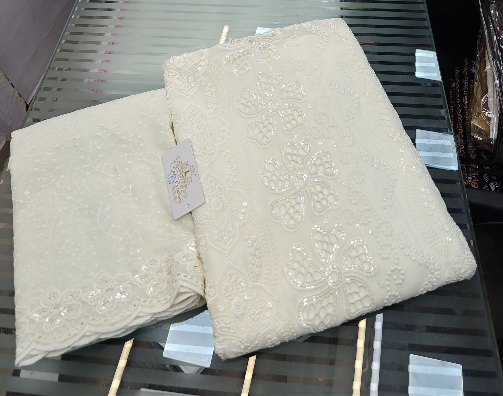 Georgette heavy embroidery unstiched suit -