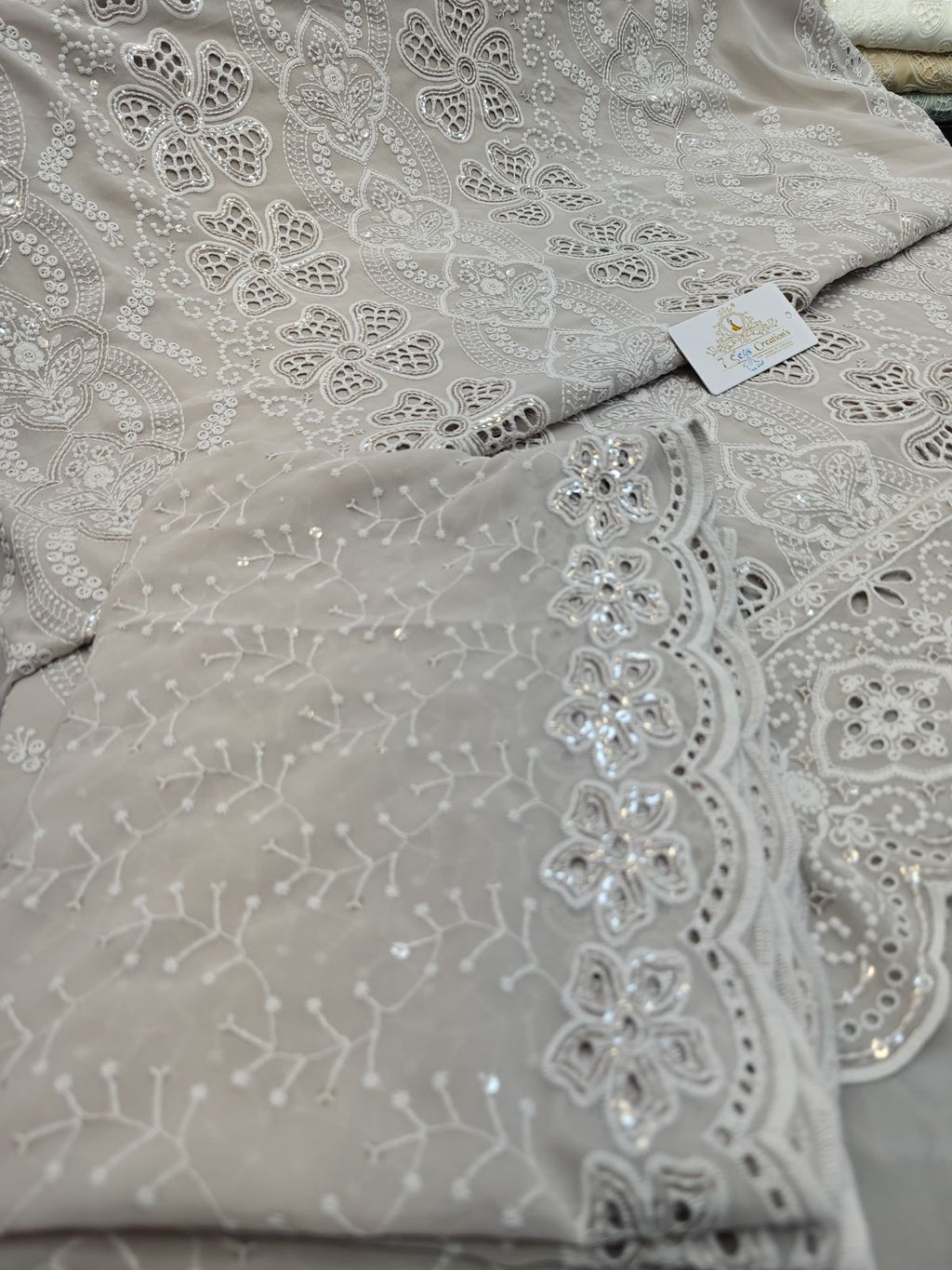 Georgette heavy embroidery unstiched suit -