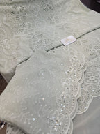 Georgette heavy embroidery unstiched suit -