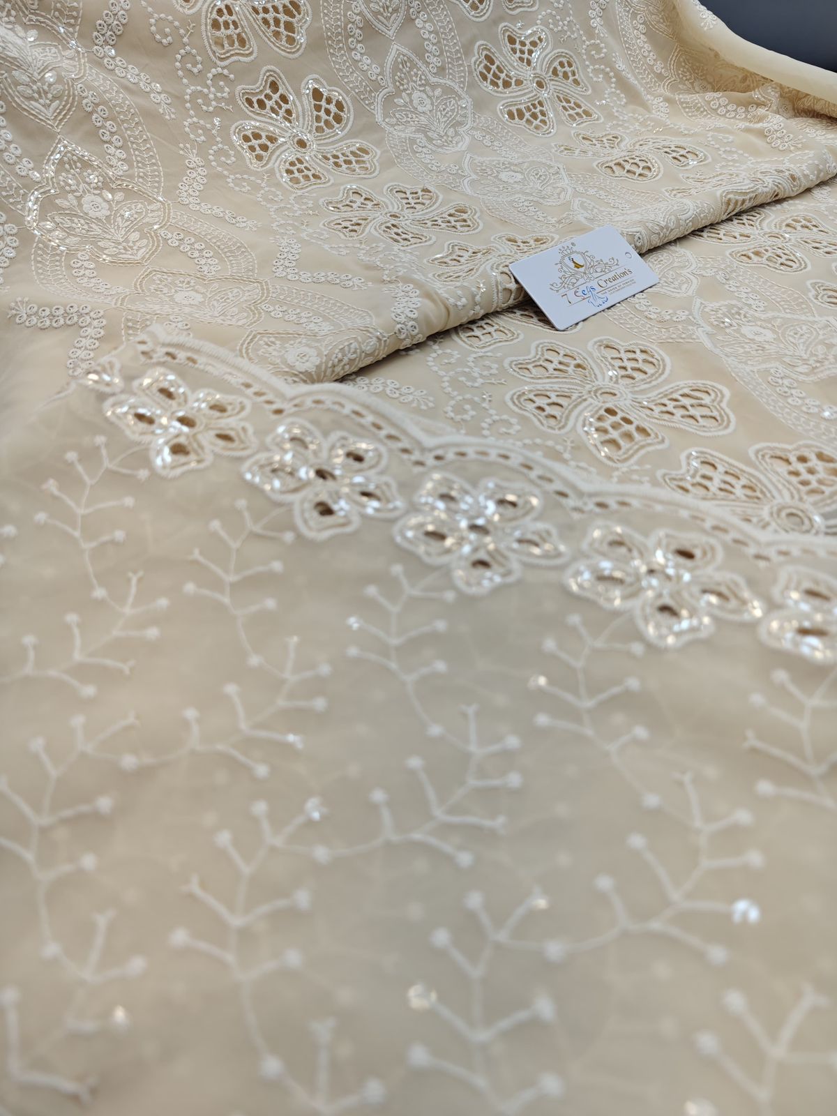 Georgette heavy embroidery unstiched suit -