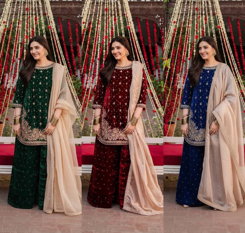 velvet embroidery suit