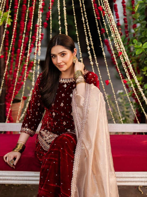 velvet embroidery suit