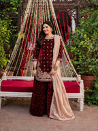 velvet embroidery suit