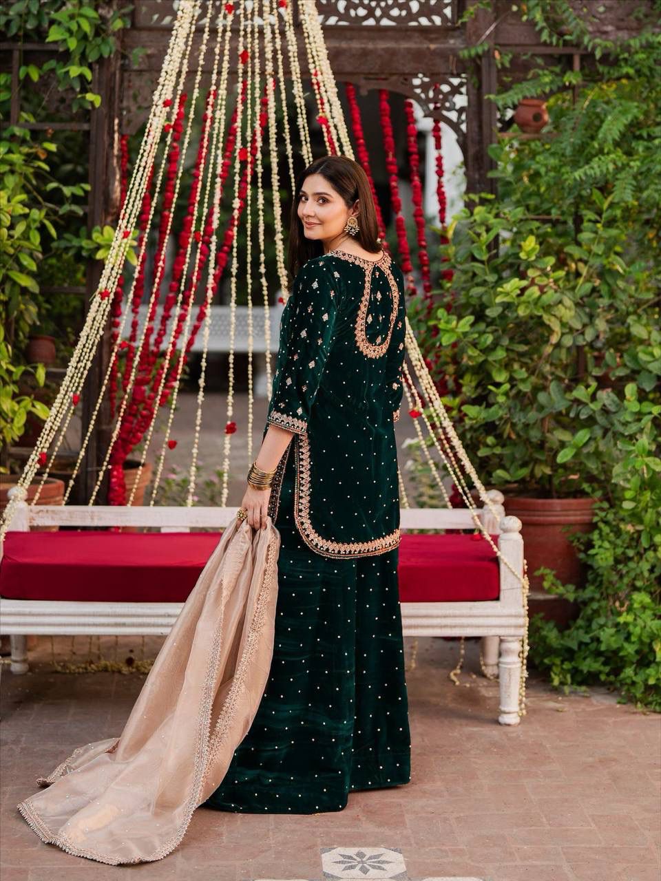 velvet embroidery suit