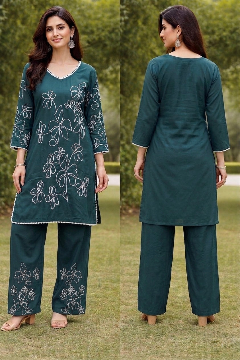 Embroidered Co-Ord Set