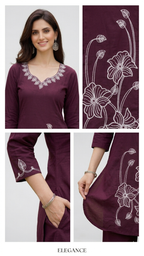 Maroon Embroidered CO-ORD Set