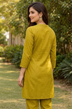 Mustard Yellow Embroidered CO-ORD Set