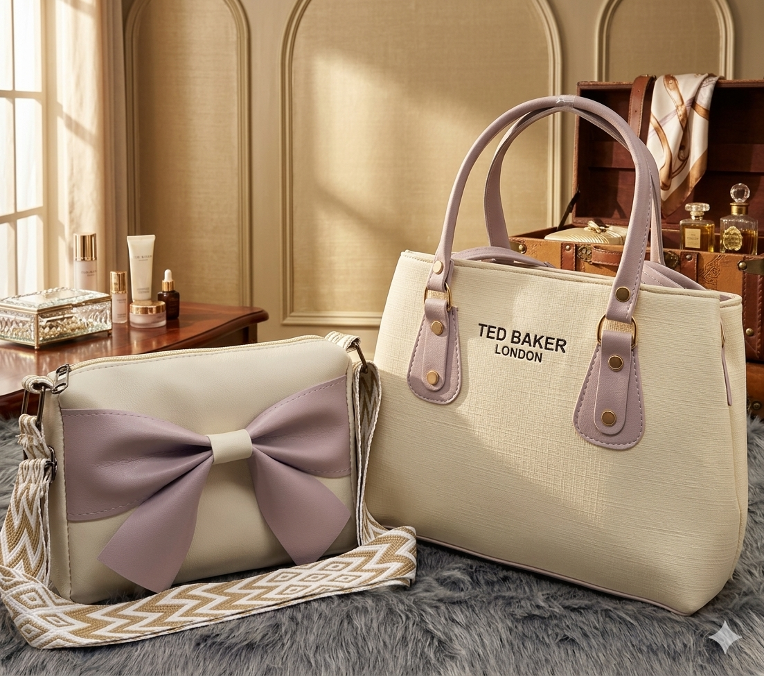 Premium PU Vegan Leather Sling Bag Combo (Set of 2)