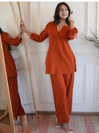 Elegant Floral Embroidered Kurta & Trouser Set