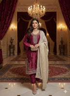 Stitched Pure Silk Suit