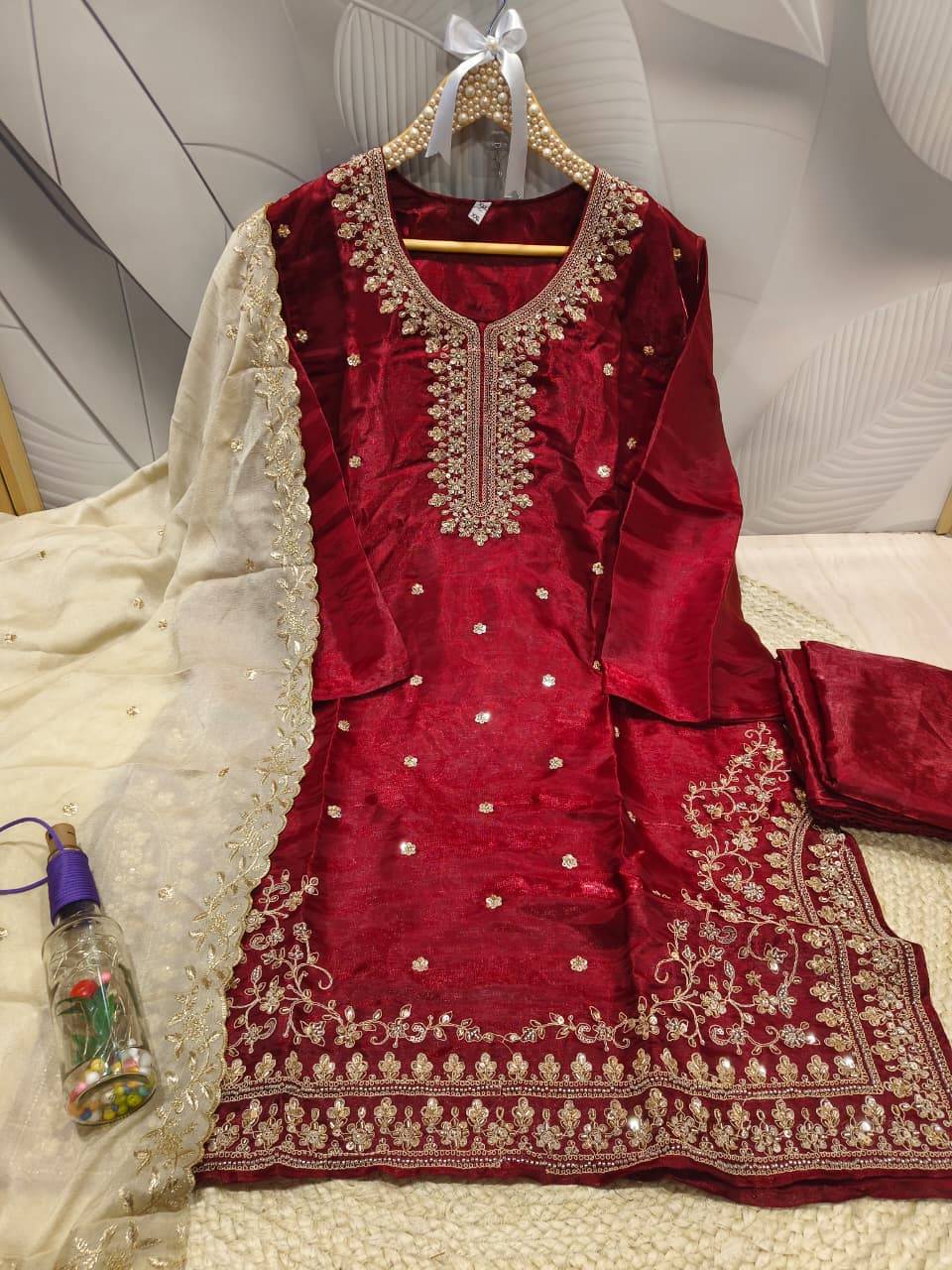 Stitched Pure Silk Suit