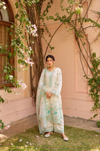 Fully Stitched Chanderi Embroidered Suit Set