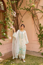Fully Stitched Chanderi Embroidered Suit Set