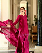 Stitched Crep Silk Suit