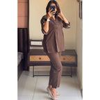 The Designer Embroidered Cotton Co-ord Set
