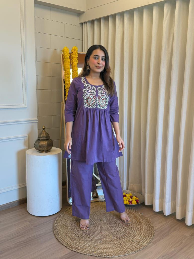 Cotton Stitched Kurti Set