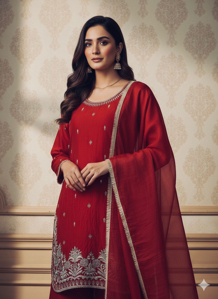 ✨ The Fendy Flair: Sequence Embroidery Suit