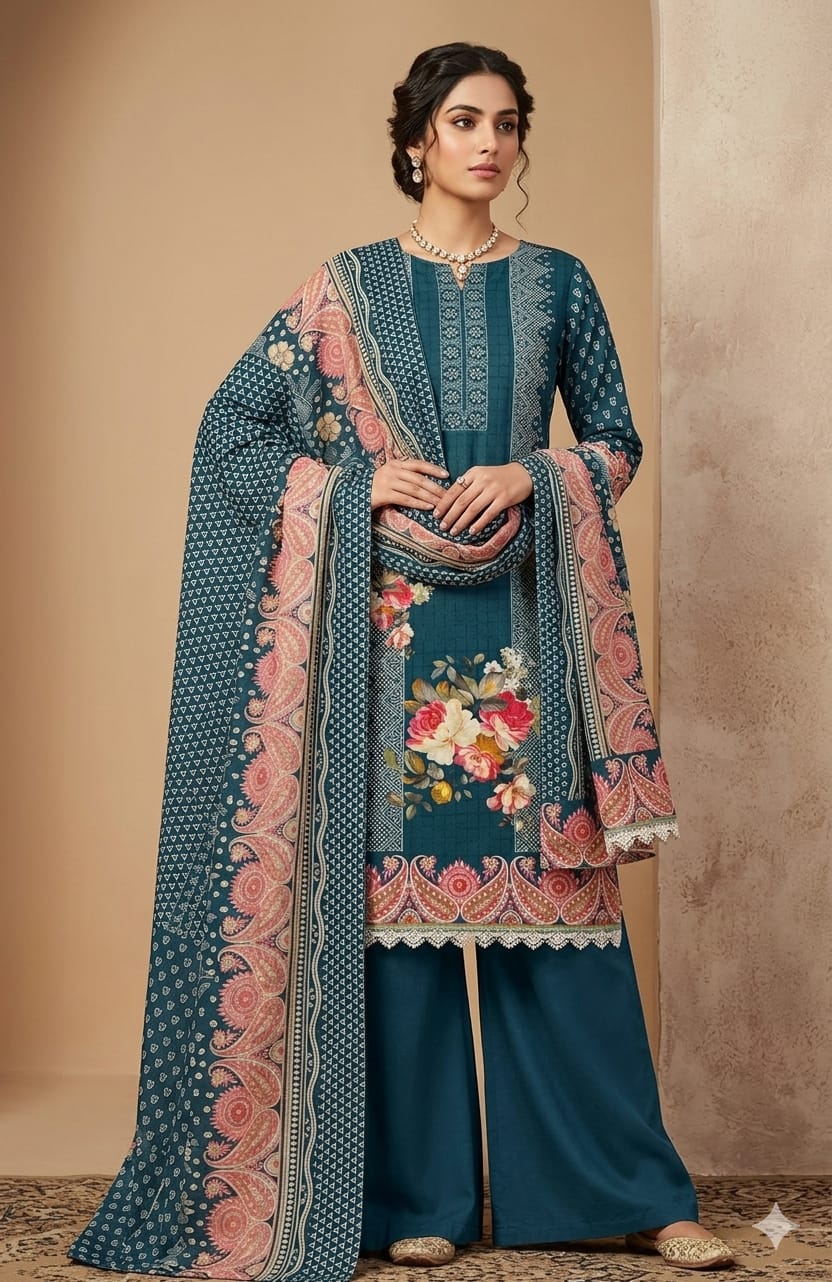 Pure Cotton Palazzo Set.