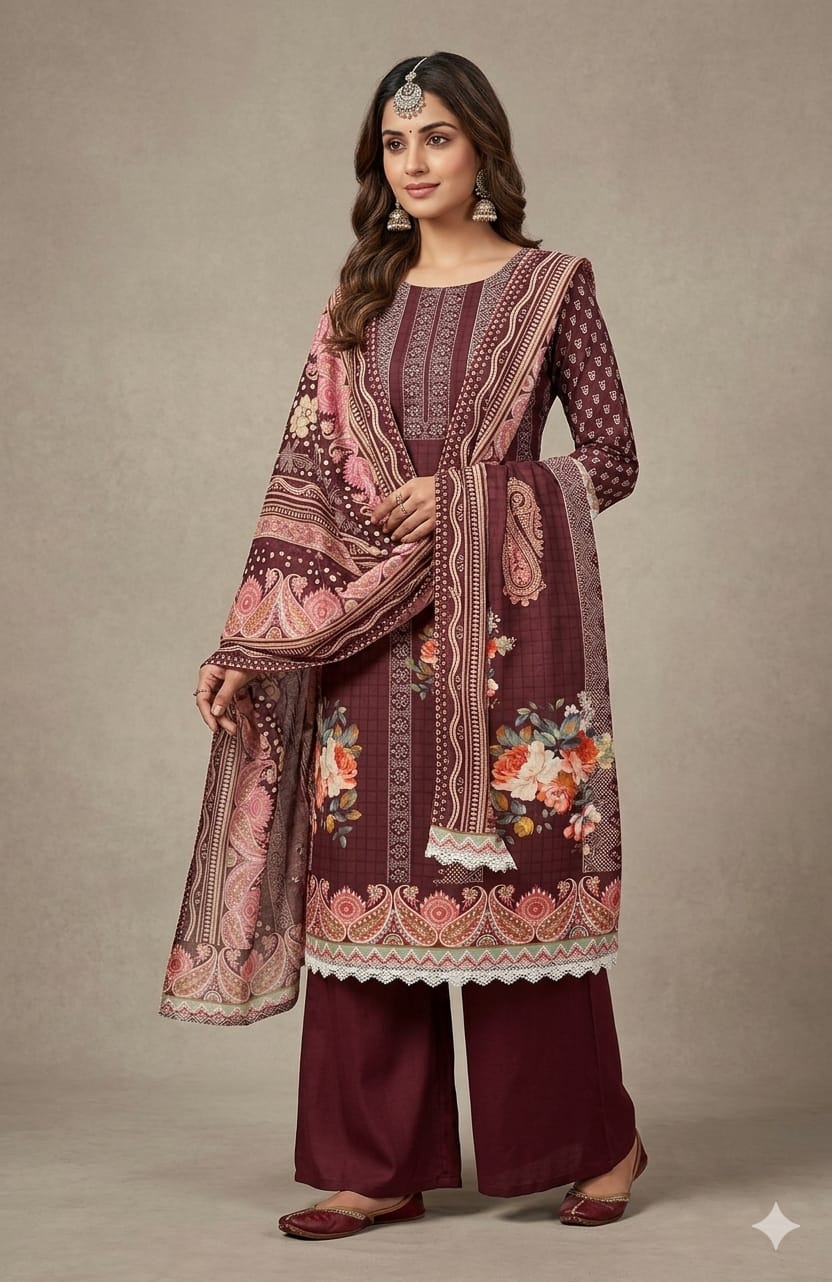 Pure Cotton Palazzo Set.