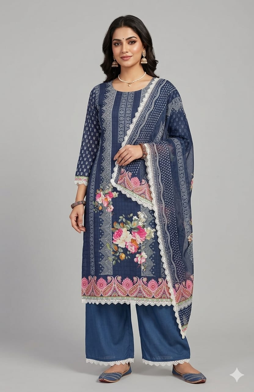 Pure Cotton Palazzo Set.