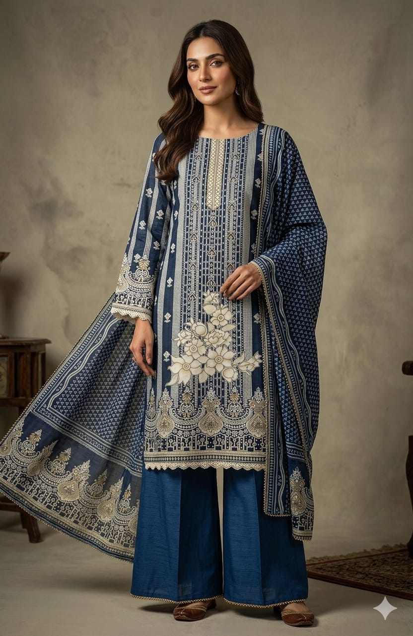 Pure Cotton Palazzo Set.