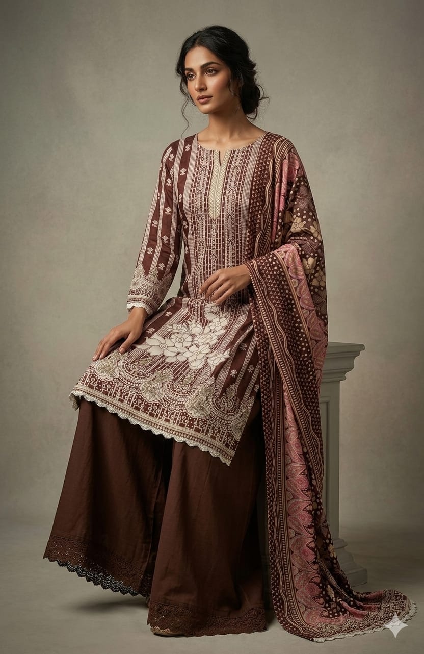 Pure Cotton Palazzo Set.