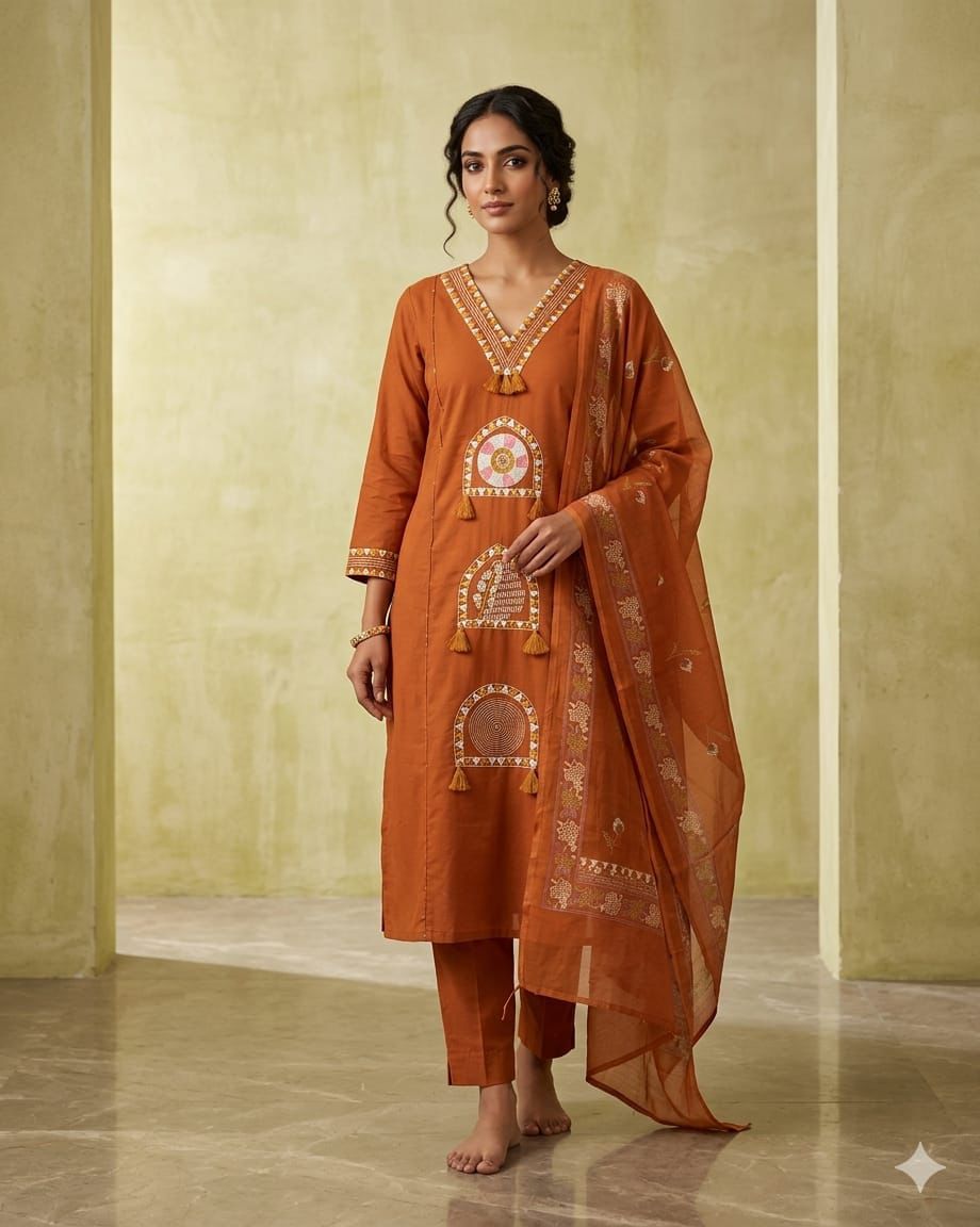 Pure Mal Cotton Kurtis Set