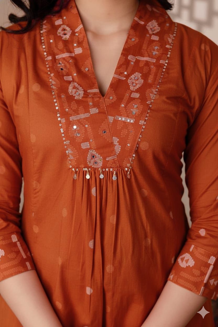 Premium Cotton Anarkali Suit Set