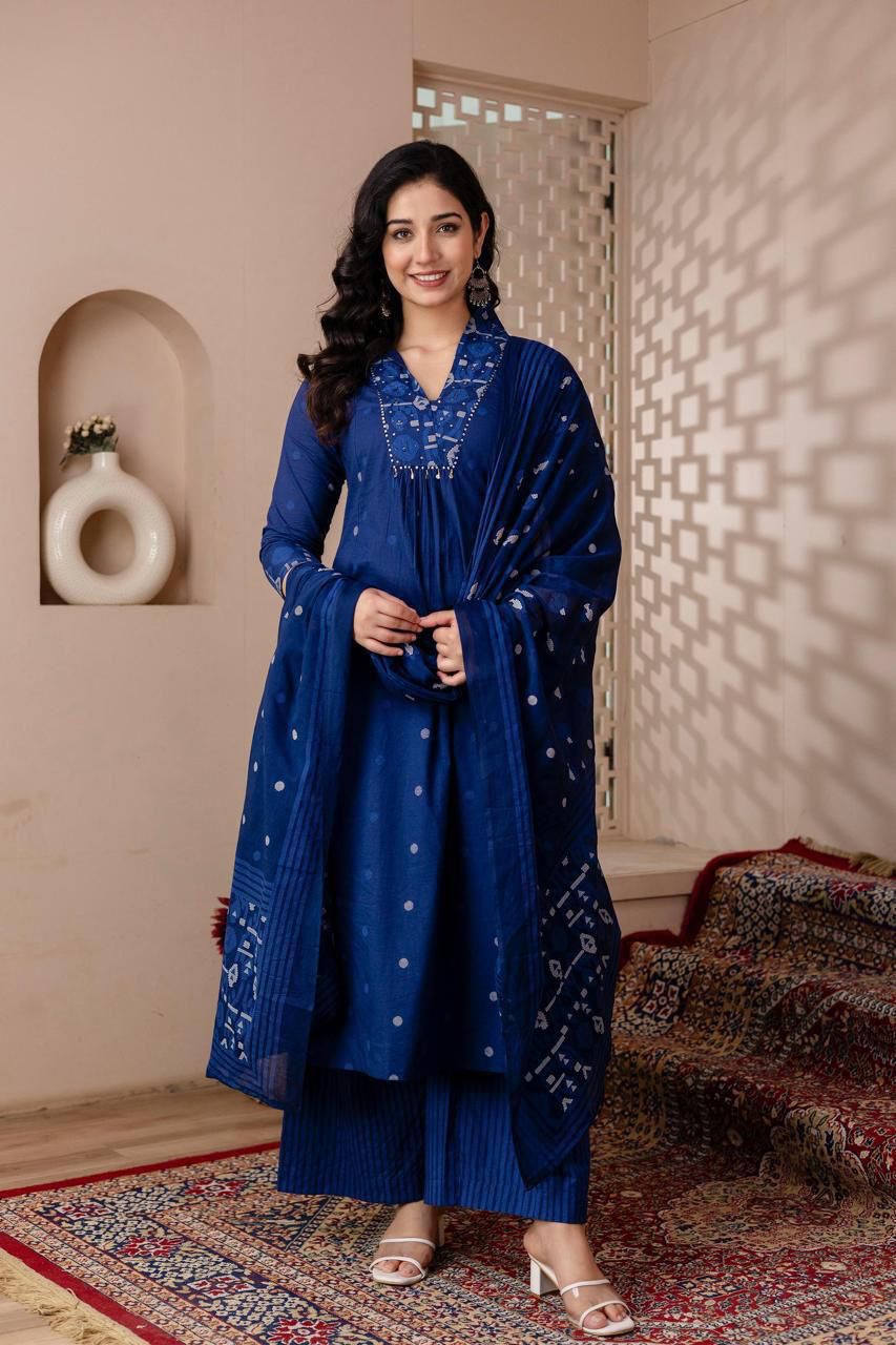 Premium Cotton Anarkali Suit Set