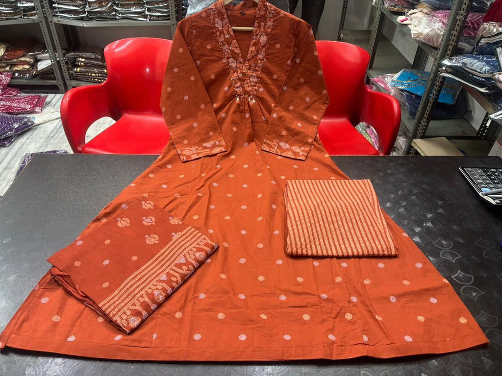 Premium Cotton Anarkali Suit Set