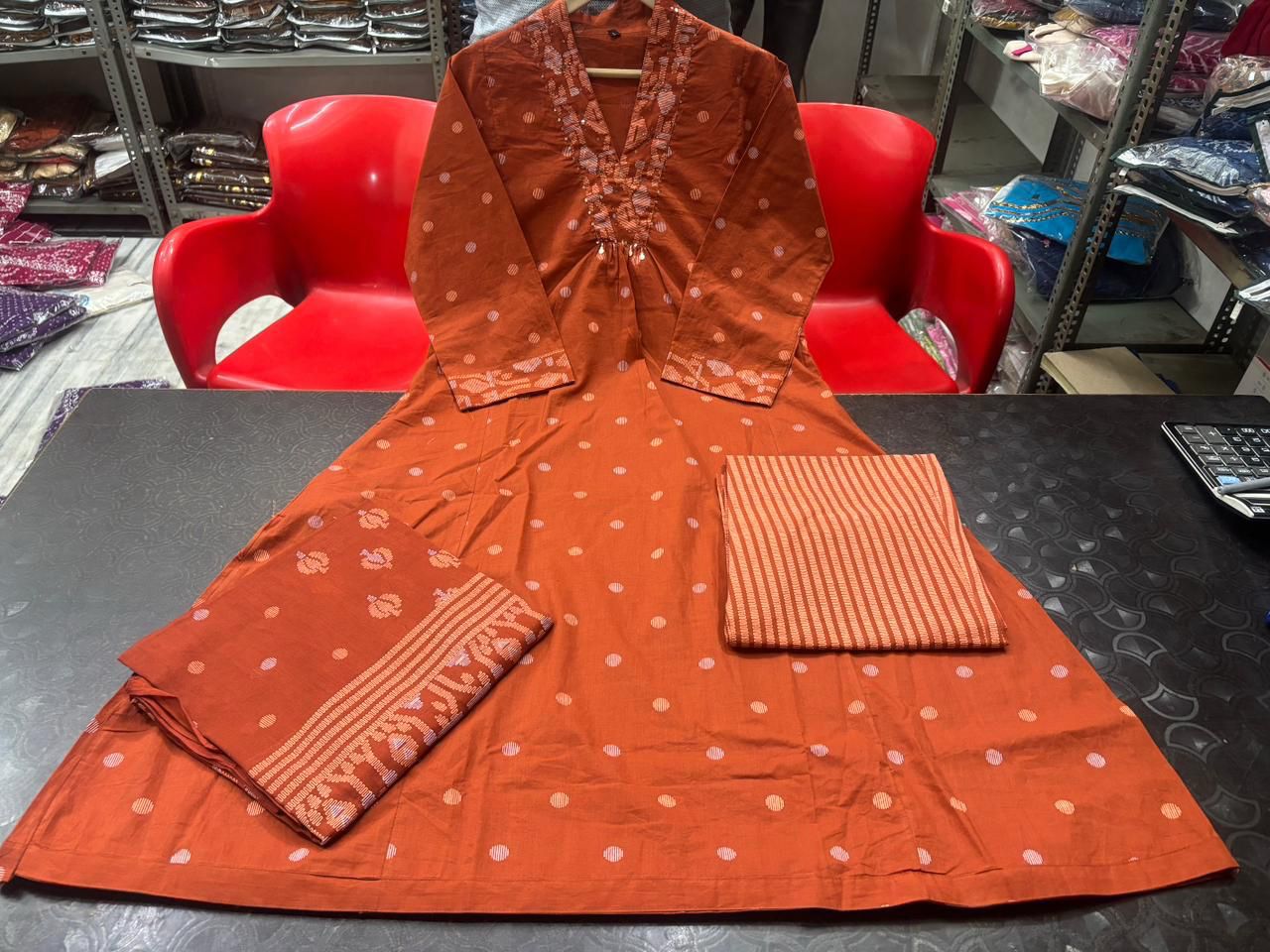 Premium Cotton Anarkali Suit Set