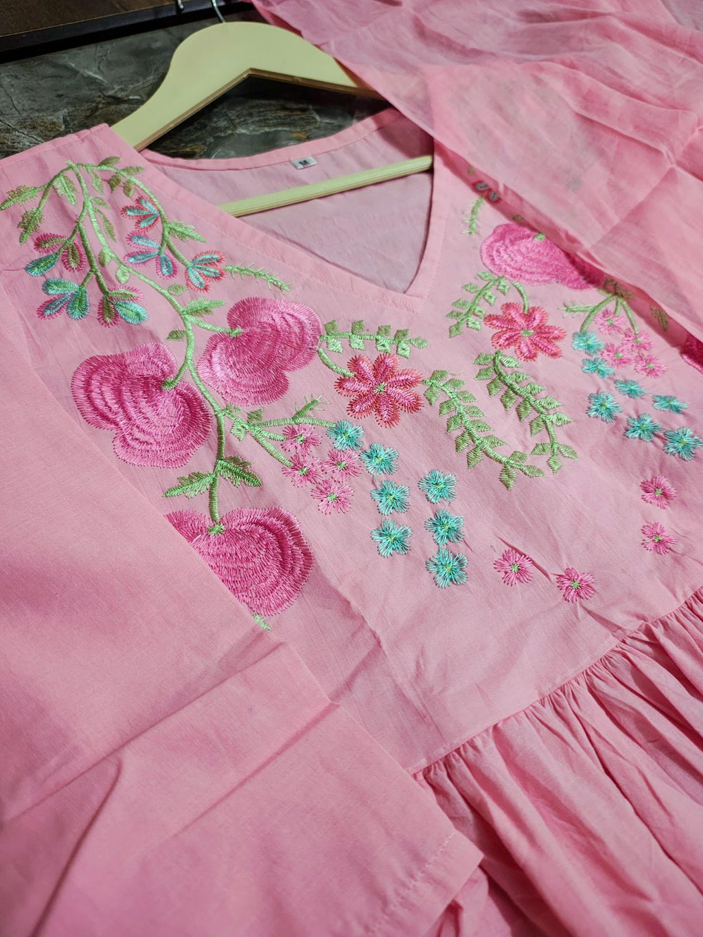 Festive Embroidered Pure Cotton 3-Piece Set