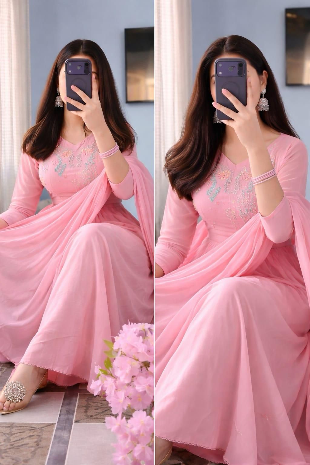 Festive Embroidered Pure Cotton 3-Piece Set