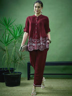 Premium Embroidered Cotton Co-ord Set with Pocket