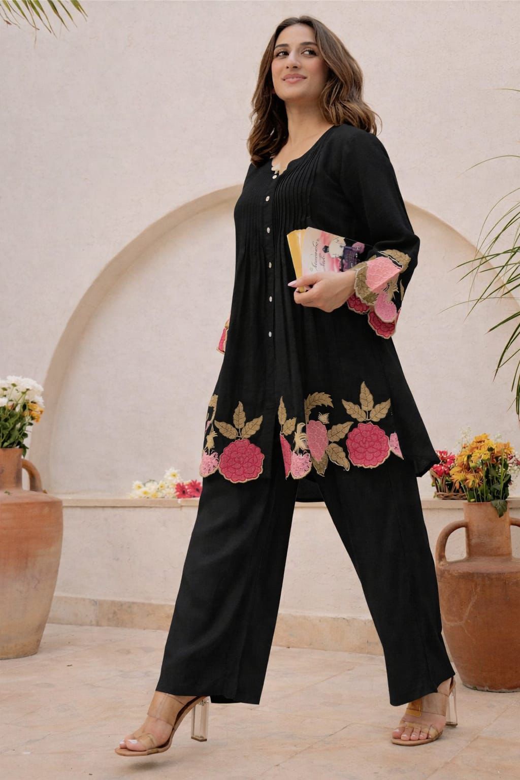 Premium Embroidered Cotton Co-ord Set