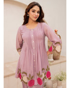 Premium Embroidered Cotton Co-ord Set