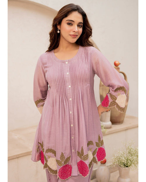 Premium Embroidered Cotton Co-ord Set