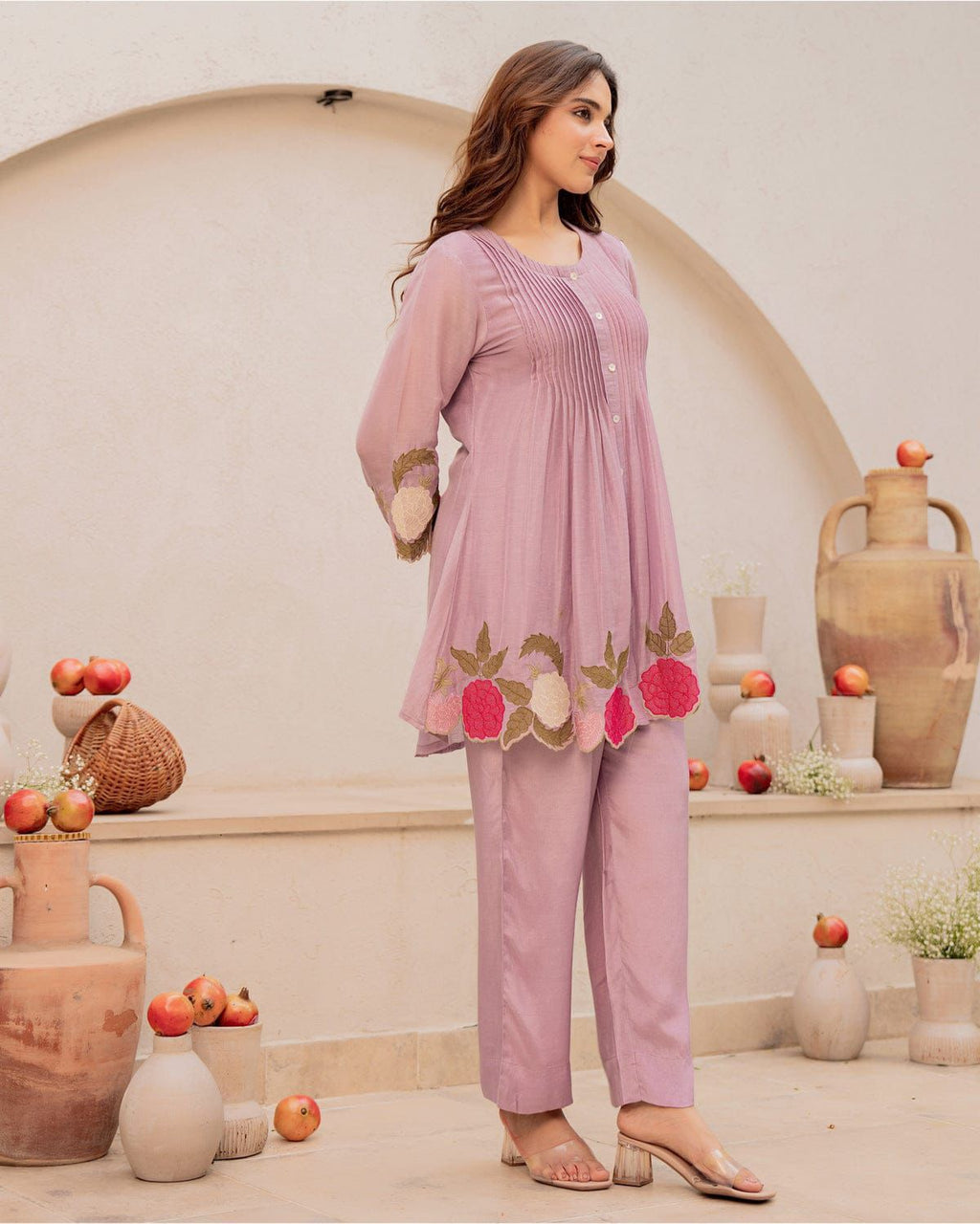 Premium Embroidered Cotton Co-ord Set