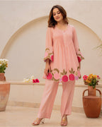 Premium Embroidered Cotton Co-ord Set