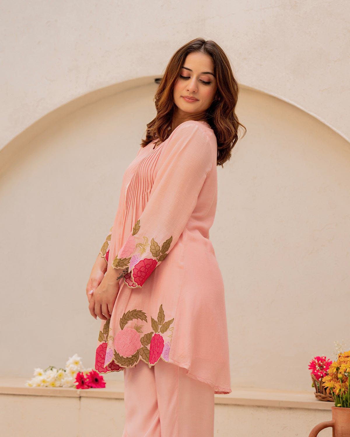 Premium Embroidered Cotton Co-ord Set