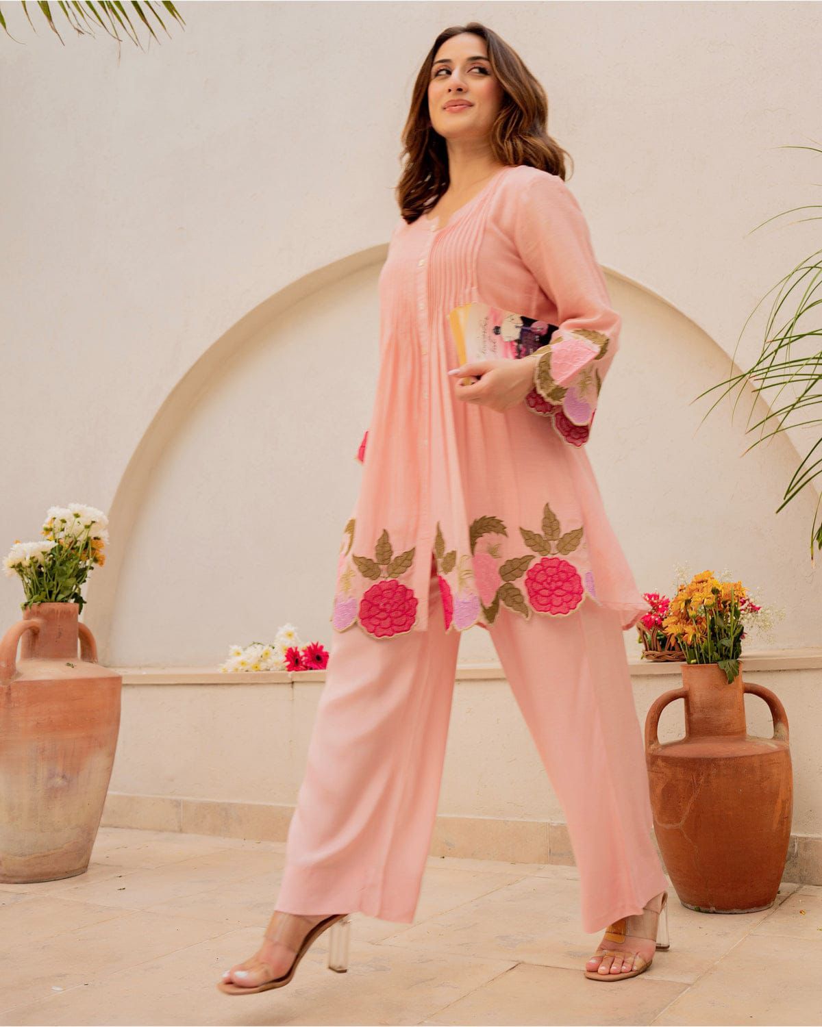 Premium Embroidered Cotton Co-ord Set