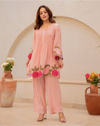 Premium Embroidered Cotton Co-ord Set