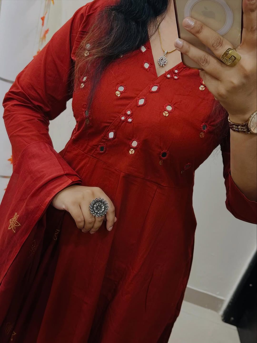 Original Mirror Work Cotton Suit Set