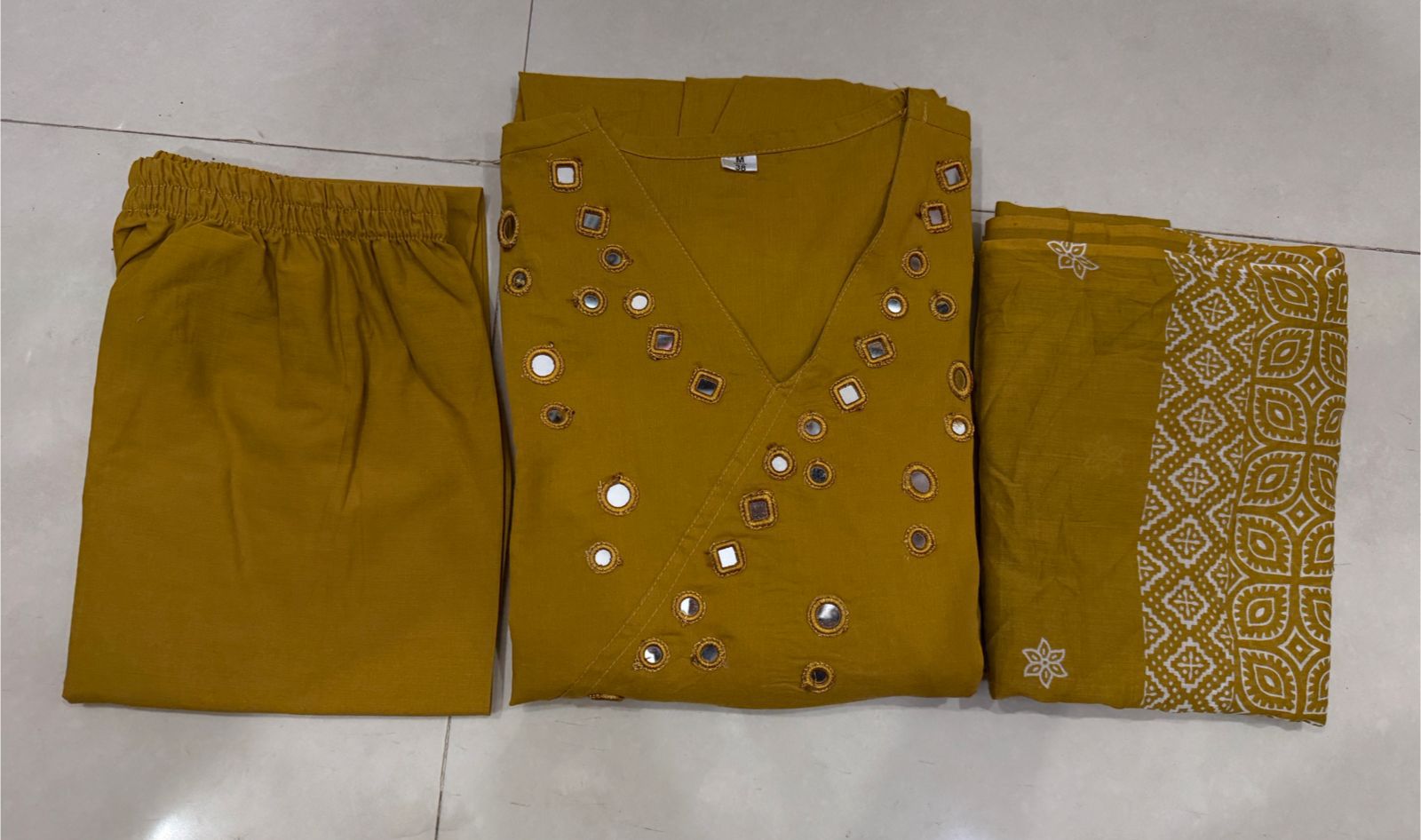 Original Mirror Work Cotton Suit Set